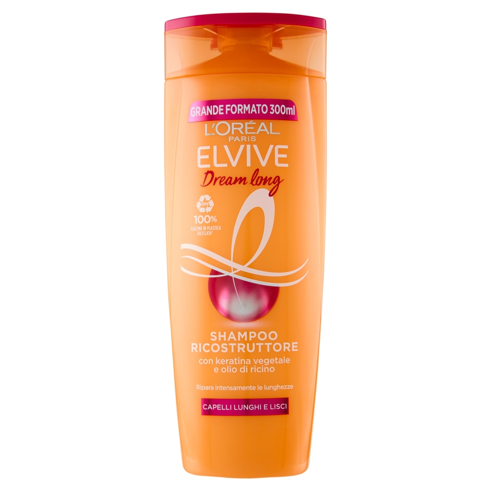 Elvive Dream long Shampoo Ricostruttore, per Capelli Lunghi e Lisci, 300 ml